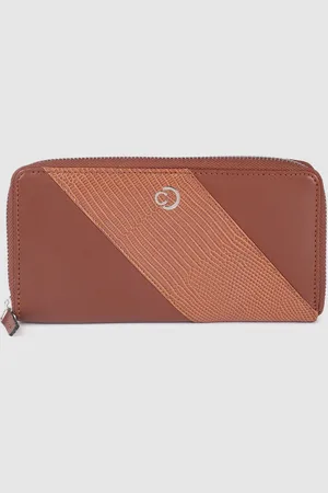 Caprese Women Animal Textured RFID Zip Around Wallet