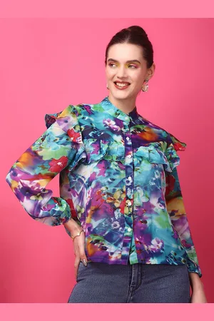 Cation Women Abstract Printed Regular Fit Shirt