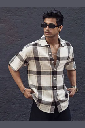 Powerlook Men Tartan Checks Opaque Checked Casual Shirt