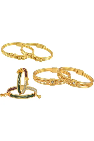BAESD Kids Set Of 6 Gold-Plated Bangles