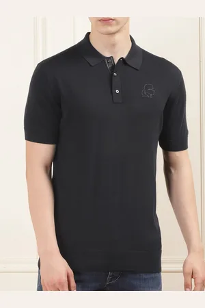 Karl Lagerfeld Men Polo Collar Solid T-shirt