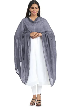 Miraan Cotton Dupatta with PomPom Border