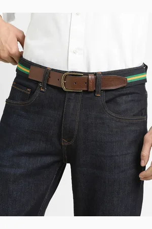 Simon Carter Men Textured Leather Belt