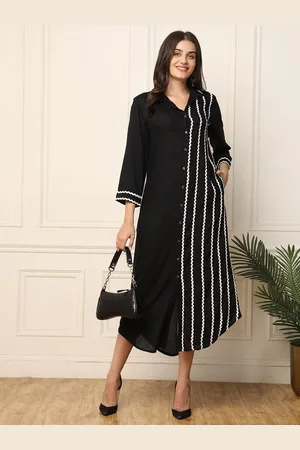 DEEBACO Women Shirt Midi Dress