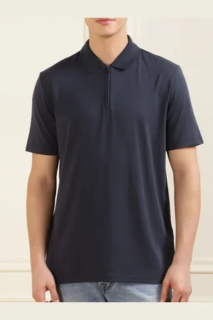 HUGO BOSS Men Polo Collar Zip Closure T-shirt