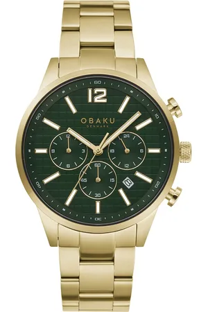 Obaku Men Embellished Dial Stainless Steel Bracelet Style Straps Analogue Watch