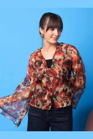 Cation Women Floral Printed Casual Shirt