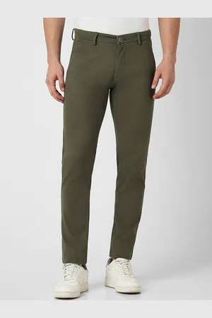 Peter England Men Slim Fit Mid-Rise Trousers
