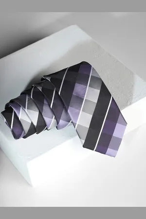 Louis Philippe Men Checked Skinny Tie