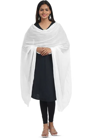 Miraan Cotton Dupatta with PomPom Border