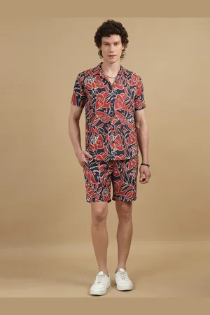 Bushirt Printed Shirt With Shorts Co-Ords Set