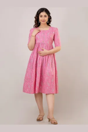 Celebravo Floral Printed Cotton Maternity Dress