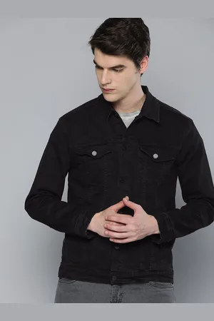 KOTTY Men Washed Outdoor Denim Jacket with