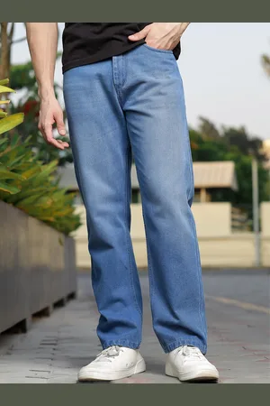 Ragzo Men Relaxed Fit Clean Look Light Fade Cotton Jeans
