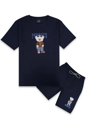 CAVIO Boys Printed T-shirt with Shorts Regular Fit Half Sleeve Casual Clothing Set