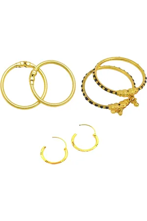 BAESD Kids Set Of 6 Roe Gold-Plated Bangles