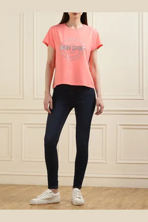 DKNY Women Typography Round Neck T-shirt