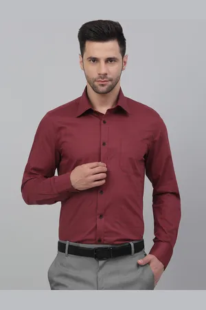 LOUIS STITCH Windowpane Checked Opaque Cotton Formal Shirt