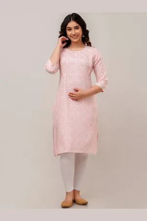 Celebravo Women Ethnic Motifs Thread Work Floral Maternity Kurta