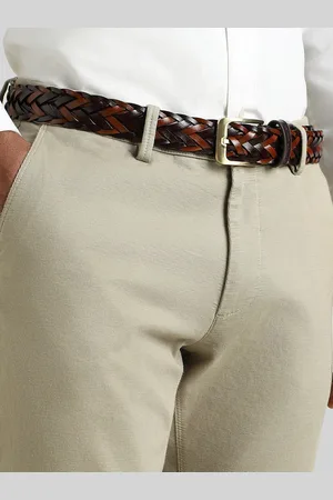 Simon Carter Men Braided Leather Belt
