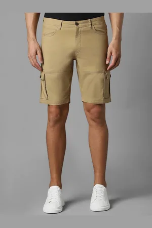 Louis Philippe Men Slim Fit Cargo Shorts