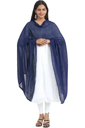 Miraan Cotton Dupatta with PomPom Border