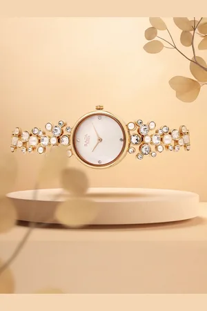 Titan Raga Women Pearly White Dial Watch with Swarovski Elements NH95032WM01J