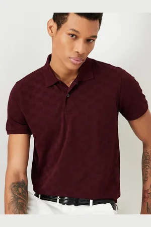 Max Collection Men Checked Polo Collar T-shirt