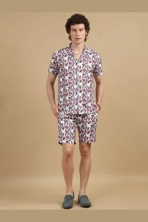 Bushirt Printed Shirt With Shorts Co-Ords Set