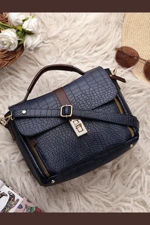 Legal Bribe Textured Structured Satchel Bag