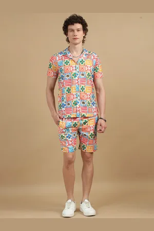 Bushirt Printed Shirt With Shorts Co-Ords Set