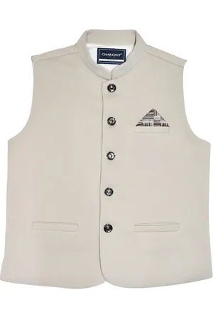 CAVIO Boys Pure Cotton Nehru Jacket