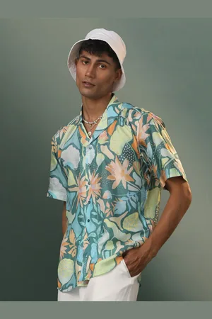 Vastramay Premium Floral Opaque Printed Cotton Casual Shirt