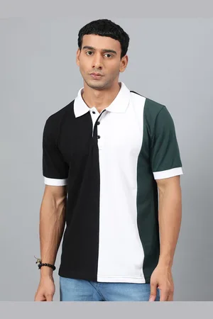 KOTTY Men Colourblocked Polo Collar T-shirt