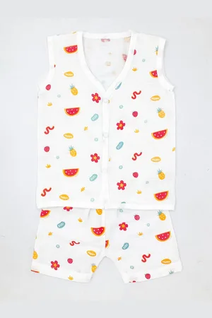 BAESD Unisex Kids Printed Shirt with Shorts