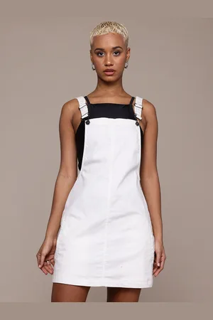 Roadster Denim Pinafore Mini Dress