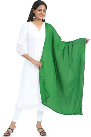 Miraan Cotton Dupatta with PomPom Border
