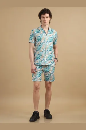 Bushirt Printed Shirt With Shorts Co-Ords Set