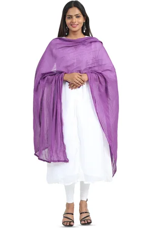 Miraan Cotton Dupatta with PomPom Border