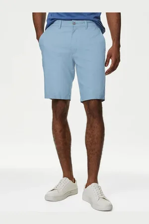 Marks & Spencer Men Mid-Rise Linen Cotton Shorts