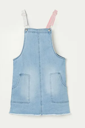 Lifestyle Girls Shoulder Straps Sleeveless Cotton Pinafore Dress
