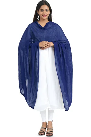 Miraan Cotton Dupatta with PomPom Border