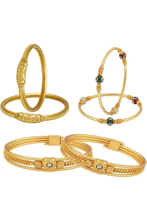 BAESD Kids Set Of 6 Gold-Plated Bangles