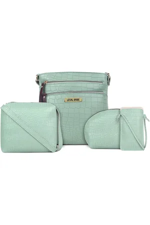 Legal Bribe Textured PU Structured Sling Bag Combo of 4