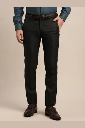 Turtle Men Textured Tailored Skinny Fit Trousers