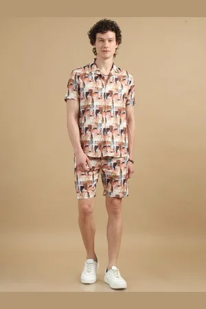 Bushirt Printed Shirt With Shorts Co-Ords Set
