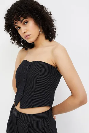 Lifestyle Striped Tube Crop Top