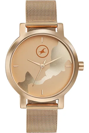 Fastrack Women Grace Patterned Bracelet Style Analogue Watch 6222WM03-Rosegold