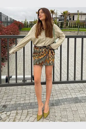 LULU & SKY Women Printed A-Line Mini Skirts