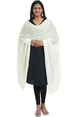 Miraan Women Cotton PomPom Border Dupatta